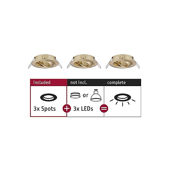 Paulmann "Einbauleuchte Choose Basisset schwenkbar rund 84mm 50° max. 3x10W günstig online kaufen