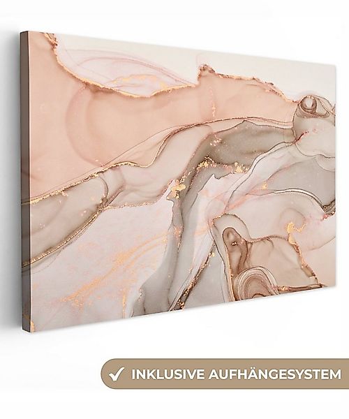 OneMillionCanvasses® Leinwandbild Marmor - Rosa - Rosa, Fotodruck (1 St), L günstig online kaufen