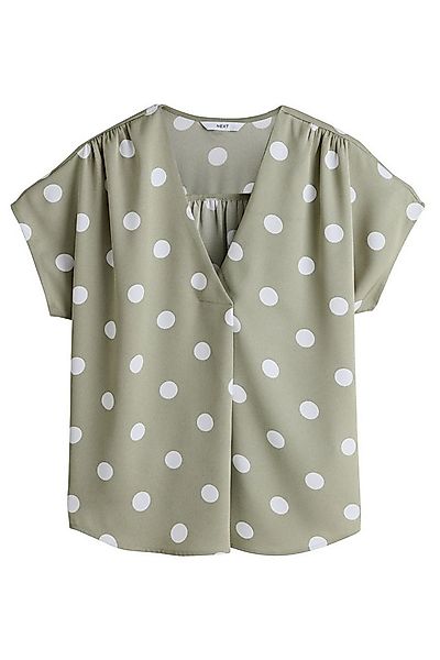 Next Kurzarmbluse Kurzärmelige Bluse mit V-Ausschnitt (1-tlg) günstig online kaufen