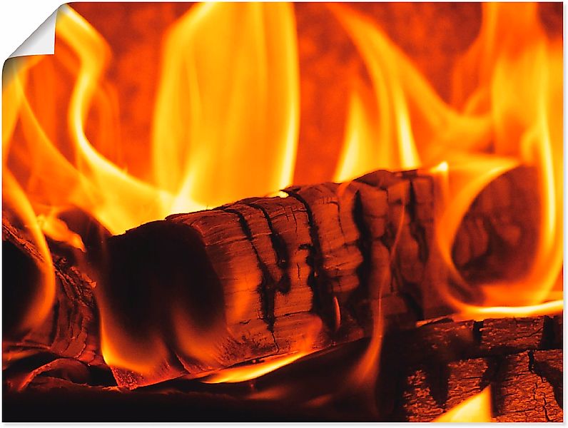 Artland Poster "Kaminfeuer 3" Arrangements 1 Stk. tlg. ohne Rahmen günstig online kaufen