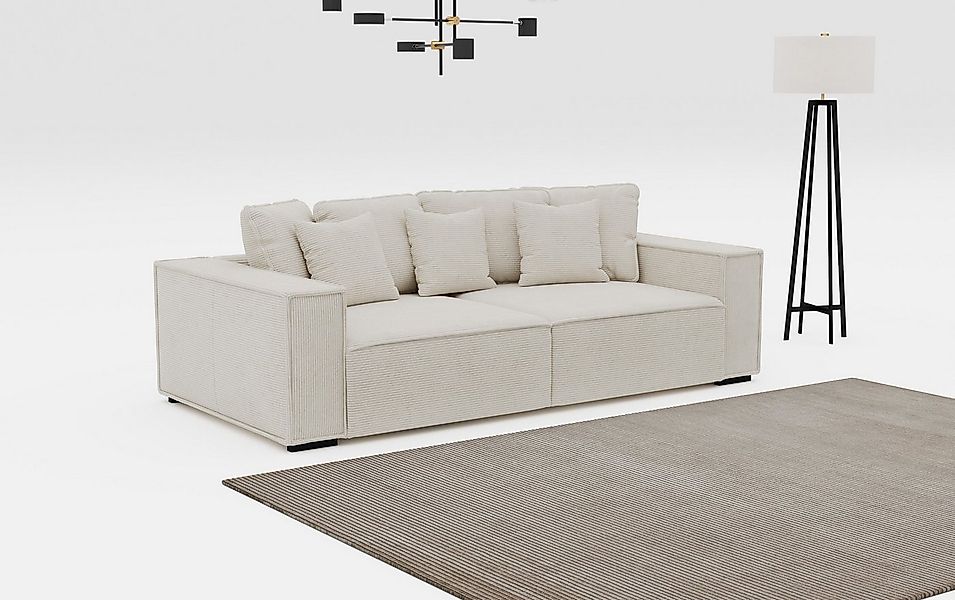 Home affaire Big-Sofa "Surf" mit 7 Kissen, gemütlicher Sitzkomfort günstig online kaufen