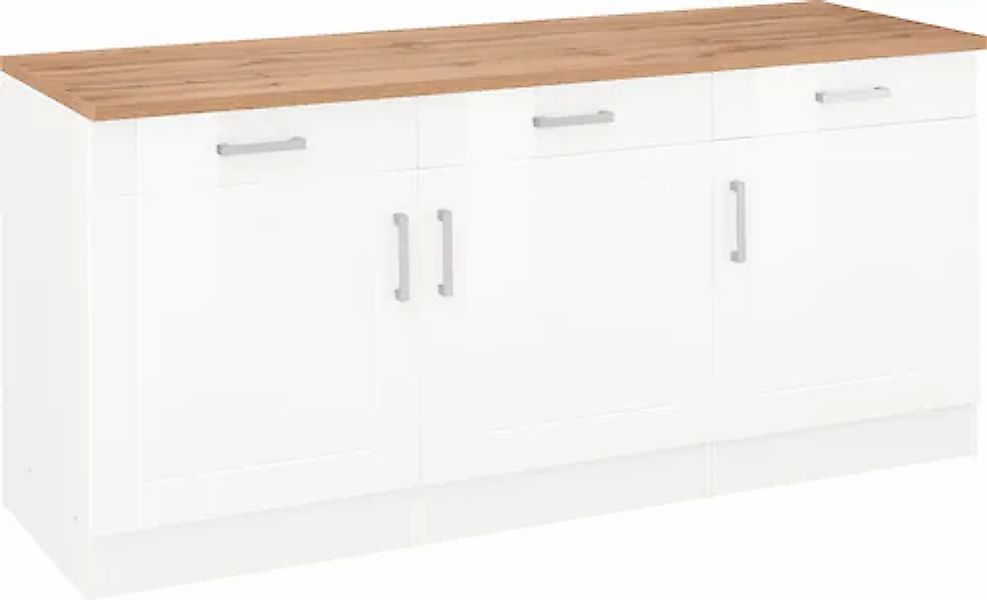 KOCHSTATION Unterschrank »KS-Tinnum« 180 cm breit, Metallgriffe, MDF Fronte günstig online kaufen