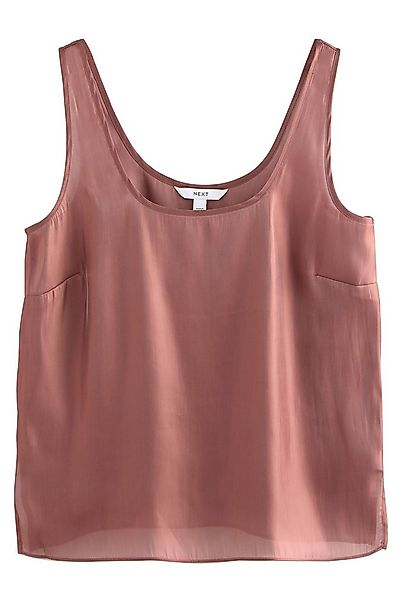 Next Blusentop Metallic-Oberteil aus Satin mit U-Ausschnitt (1-tlg) günstig online kaufen