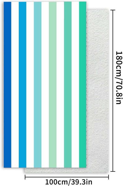 Coonoor Strandtuch Mikrofaser Doppelseitiges Samtstrandtuch Tragbares günstig online kaufen