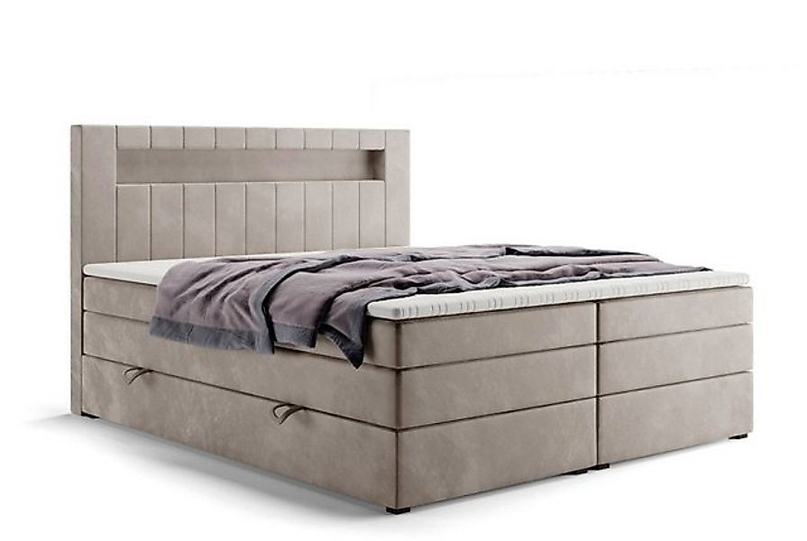 Labett Boxspringbett mit Bettkasten & Doppelmatratze GOLD 5 KING 160x200 18 günstig online kaufen
