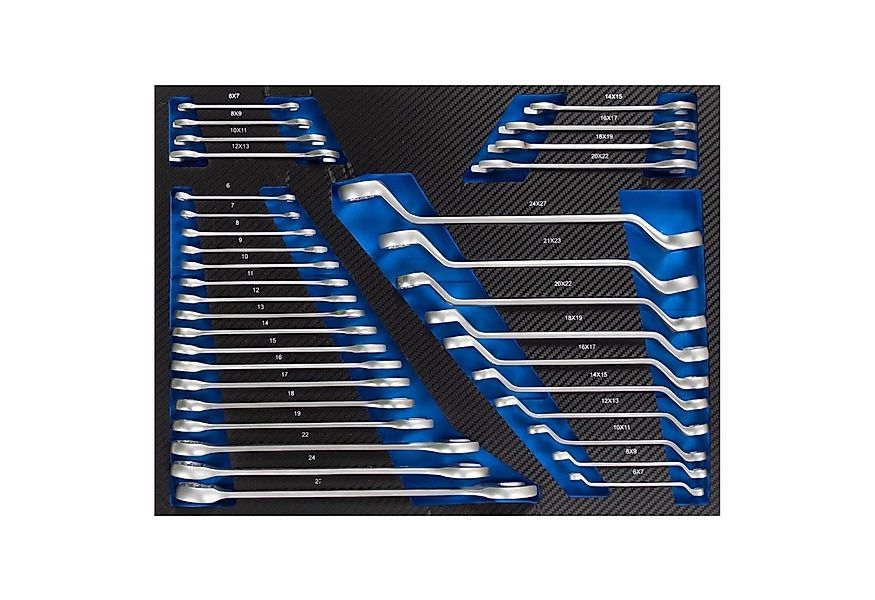 TRUTZHOLM Werkzeugset Profi Werkstattwagen Einlage blau Ringschlüssel Mauls günstig online kaufen