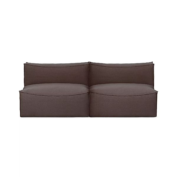ferm LIVING - Catena Modular 2-Sitzer Sofa - braun/Hot Madison/BxHxT 216x76 günstig online kaufen