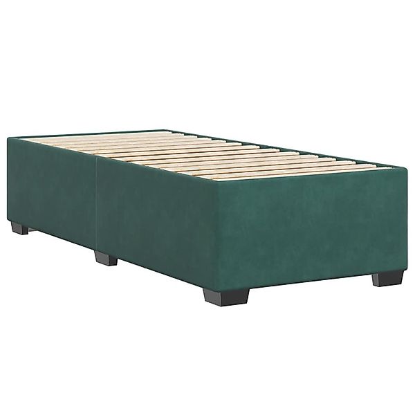 vidaXL Bett Bettgestell ohne Matratze Dunkelgrün günstig online kaufen