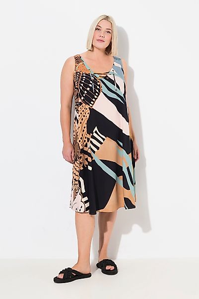 Ulla Popken Strandkleid Midikleid Schnürung A-Linie günstig online kaufen