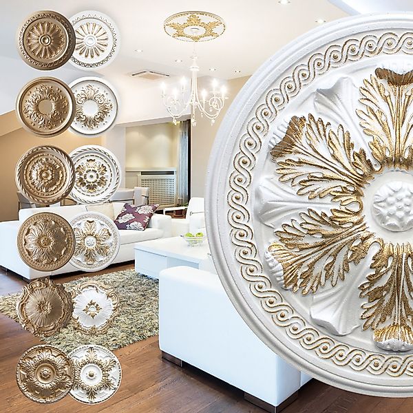 marbet design Wanddekoobjekt R-08 Gold (Stuckrosette günstig online kaufen
