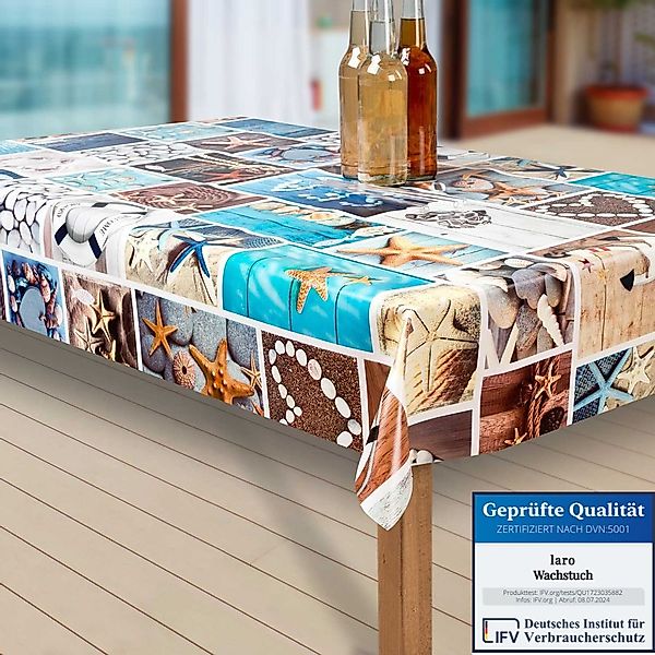 laro Tischdecke Wachstuch-Tischdecken Abwaschbar Strand. Sand. günstig online kaufen