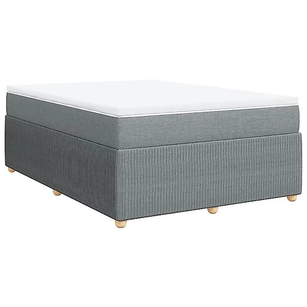 vidaXL Boxspringbett mit Matratze Hellgrau 140x190 cm Stoff 3285567 günstig online kaufen