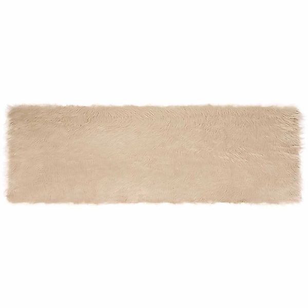 vidaXL Kunstschaffell Teppich Tafalla Beige 80 x 250 cm Polyester 42021480 günstig online kaufen