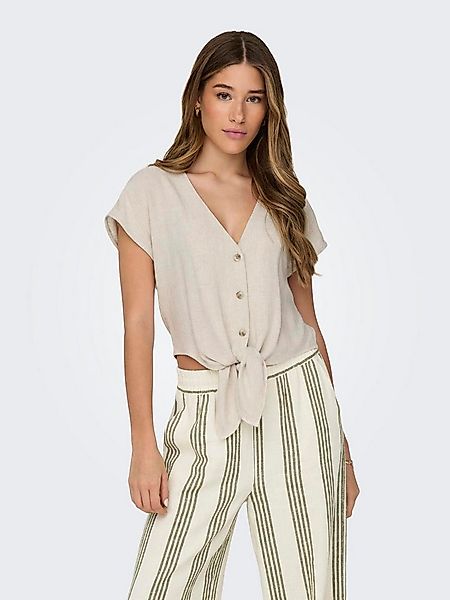 ONLY Kurzarmbluse ONLSIESTA SS KNOT LIN BL SHIRT PNT NOOS mit Leinen günstig online kaufen