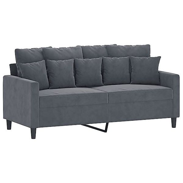 vidaXL Sofa, 2-Sitzer-Sofa Dunkelgrau 140 cm Samt günstig online kaufen