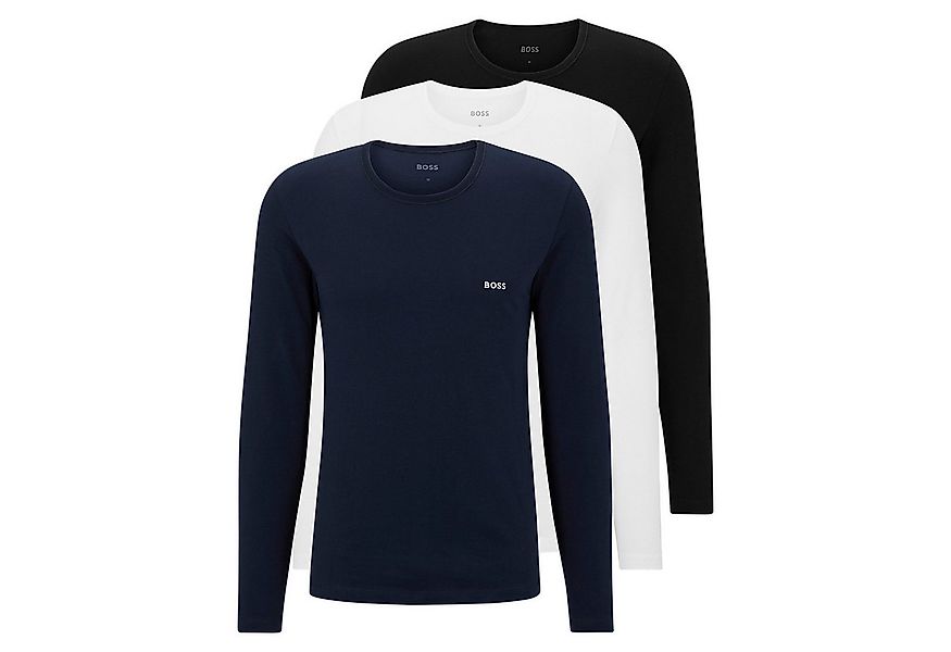 BOSS T-Shirt Herren Longsleeve 3er Pack Baumwolle (Packung, 3er Pack) günstig online kaufen
