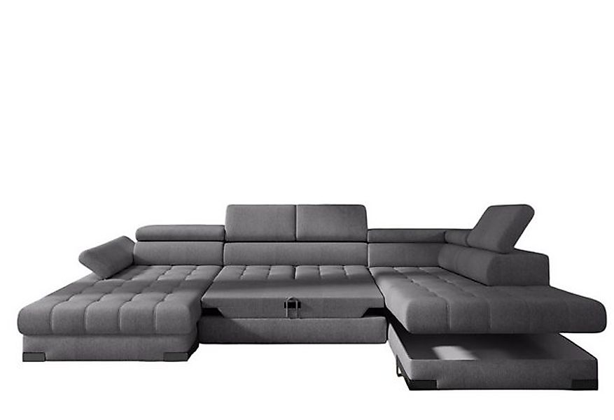 Xlmoebel Ecksofa Neues Design Ecksofa mit Bettfunktion in U-Form aus Textil günstig online kaufen