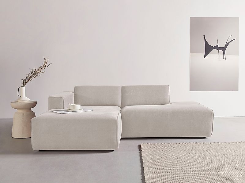 andas Ecksofa "Noord mit Kedernaht, Breite 227 cm, L-Form" Cord, Struktur, günstig online kaufen