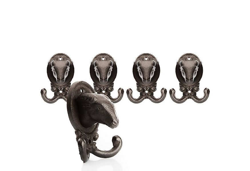 BigDean Kleiderhaken 4 Stück Wandhaken Schaf aus robusten Gusseisen, ., (Se günstig online kaufen