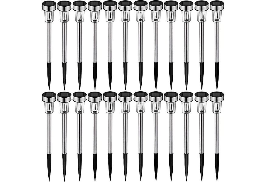 tectake LED Gartenstrahler 24-er Set LED-Solarlampen, Einschaltautomatik be günstig online kaufen