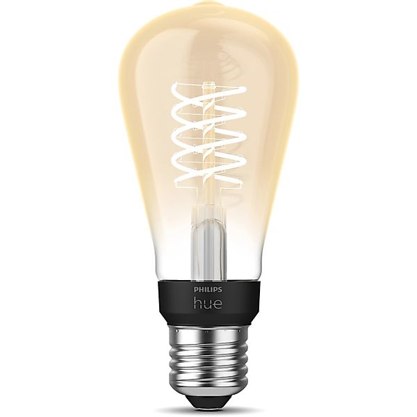 Philips Hue White LED Leuchtmittel E27 St64 in Transparent 7,2W 550lm dimmb günstig online kaufen