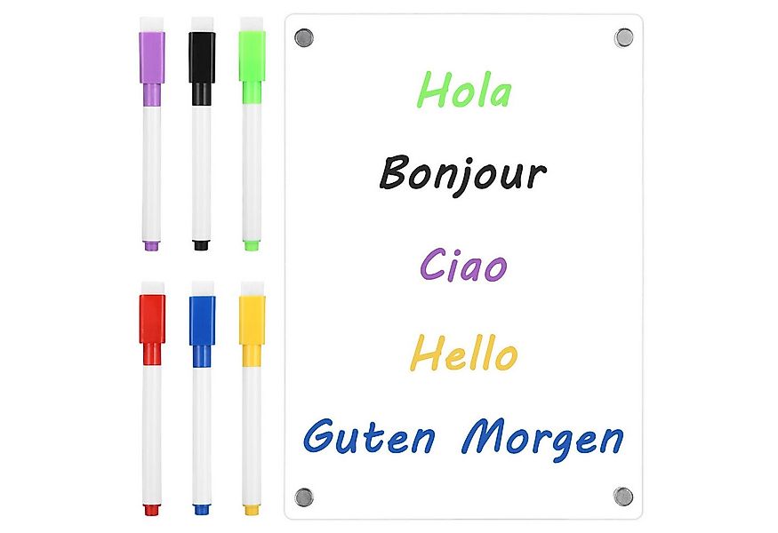 SinLaw Memoboard Mitteilungstafel mit 6 farbigen Stiften, Acryl-Mitteilungs günstig online kaufen
