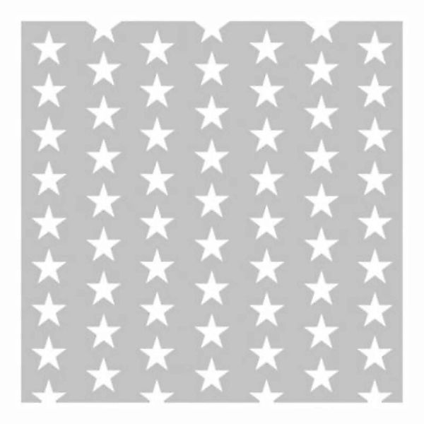 Bilderwelten Kindertapete Weiße Sterne auf grauem Hintergrund Gr. 240 x 240 günstig online kaufen