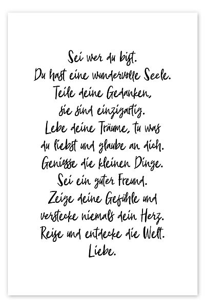Posterlounge Poster Ohkimiko, Sei wer du günstig online kaufen