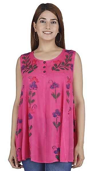 Guru-Shop T-Shirt Bestickte indische Hippie Bluse, Boho-chic.. Ethno Style, günstig online kaufen