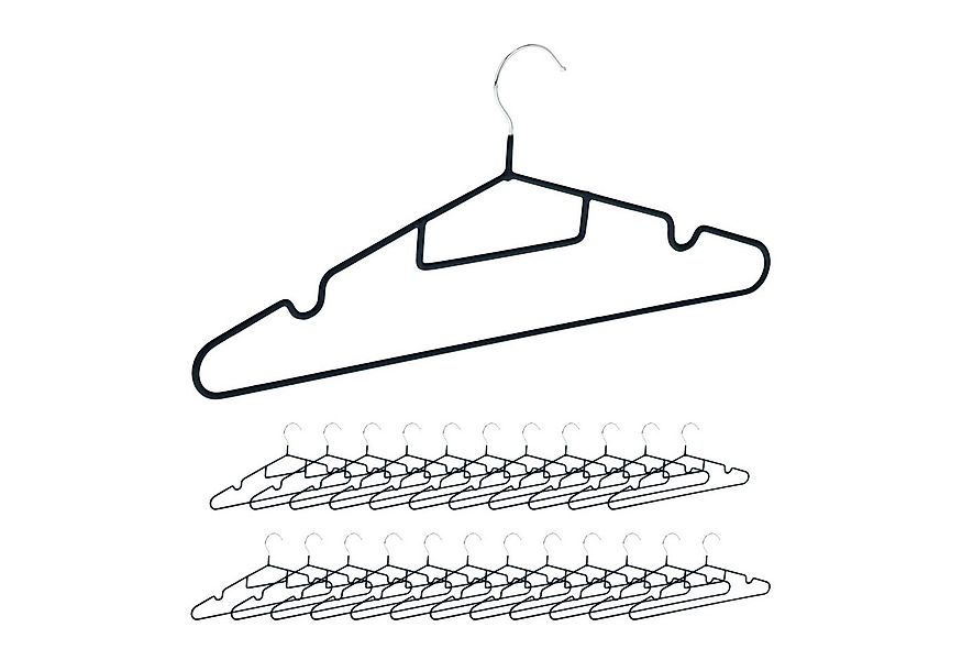 relaxdays Kleiderbügel Gummierte Kleiderbügel im 24er Set, (24er Set) günstig online kaufen