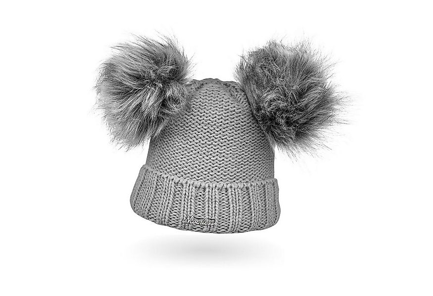 Neverless Bommelmütze Warme Strickmütze Damen Wintermütze Bommelmütze gefüt günstig online kaufen