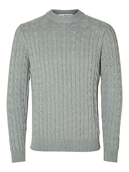 SELECTED HOMME Strickpullover - SLHRYAN Zopfstrickpullover - Trendiger Crew günstig online kaufen