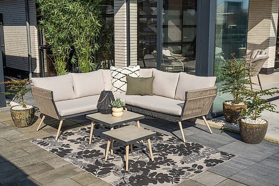 Garden Impressions Gartenlounge-Set "Kreta", Rope Gartenmöbelset, günstig online kaufen