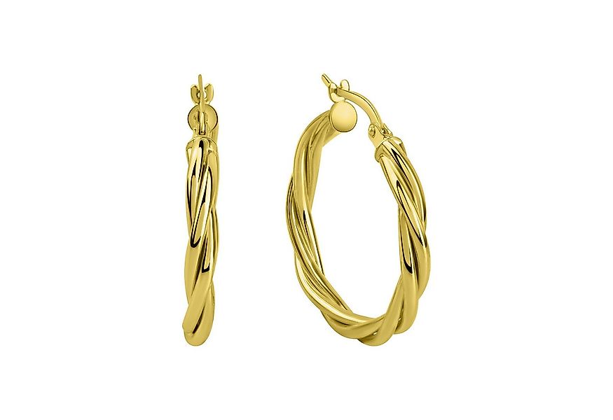 Fascination by Ellen K. Paar Creolen 585/- Gelbgold gedreht günstig online kaufen