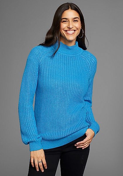 Laura Scott Strickpullover aus Grobstrick mit Stehkragen günstig online kaufen