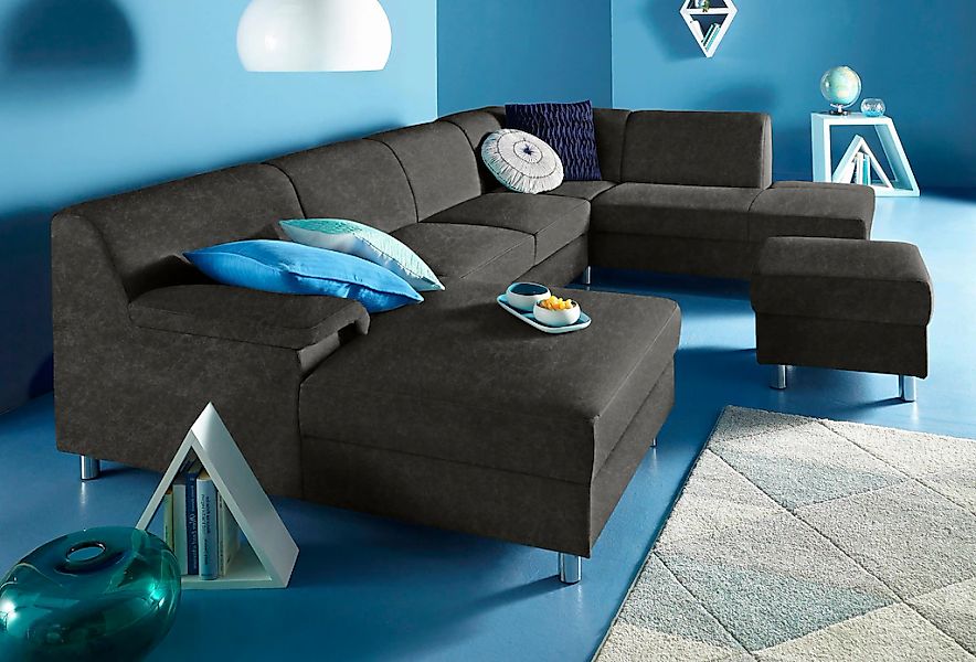 INOSIGN Wohnlandschaft "Jamie, zeitloses Design, fester Sitzkomfort, viel P günstig online kaufen