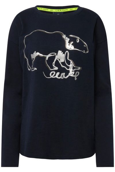 Laurasøn Longsleeve T-Shirt oversized Eisbär Rundhals günstig online kaufen