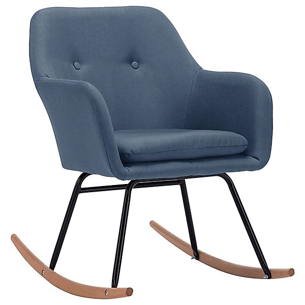 vidaXL Schaukelstuhl Blau Stoff Modell 1 günstig online kaufen