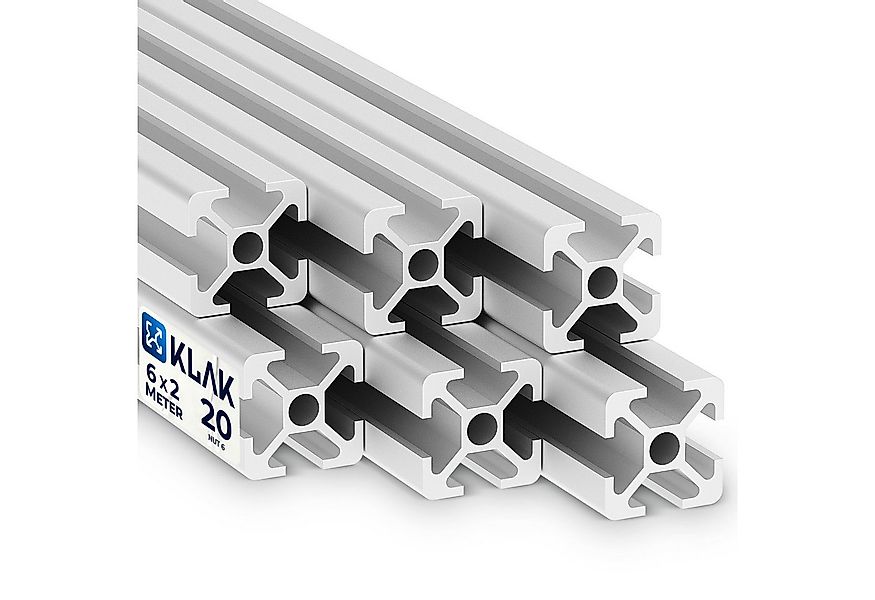 tktrading24 Profil 6x Alu Profil 20x20mm 2m System-, Montage-, Konstruktion günstig online kaufen