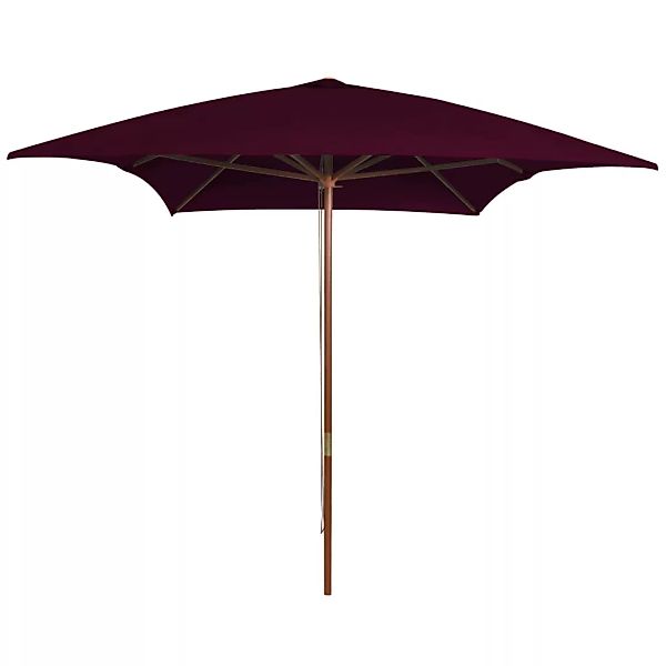 Sonnenschirm Mit Holzmast Bordeauxrot 200x300 Cm günstig online kaufen