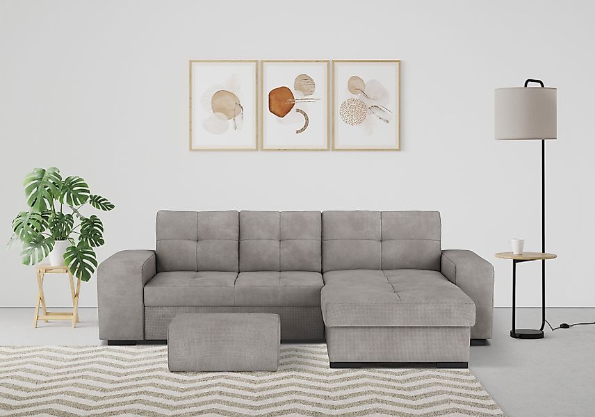 COTTA Ecksofa Mattina L-Form, mit Hocker, günstig online kaufen