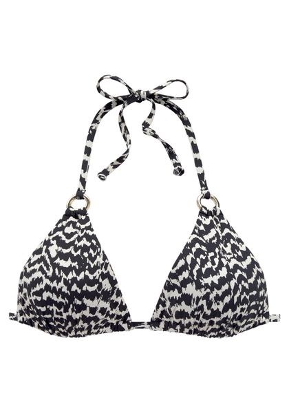LASCANA Triangel-Bikini-Top Clara, mit goldfarbenen Ringen günstig online kaufen