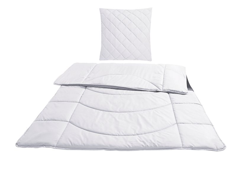 my home Steppbett + Kopfkissen Microlux, günstig online kaufen