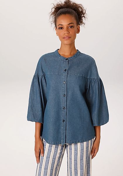 Aniston CASUAL Jeansbluse mit 3/4-langen Arm in weiter, topmodischer Form - günstig online kaufen