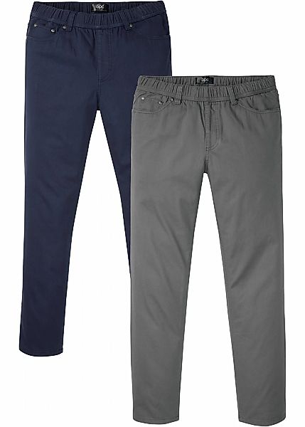 bonprix Schlupfhose "Regular Fit Schlupfhose mit Komfortbund, Straight (2er günstig online kaufen