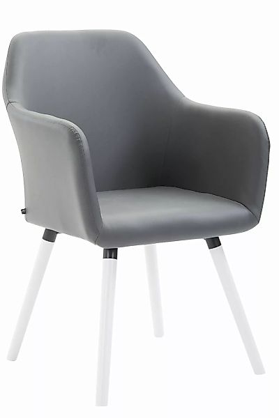 Stuhl Picard V2 Kunstleder Weiß grau günstig online kaufen