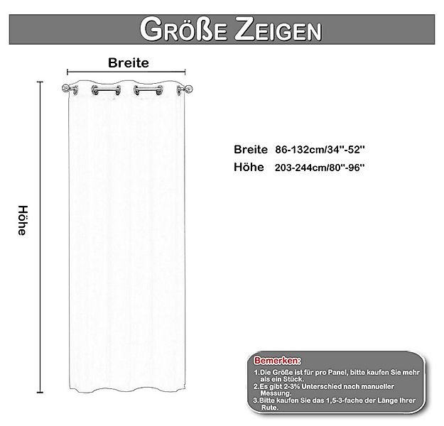BTTO V&G Türvorhang Thermo Gardinen Vorhang Blickdicht ösen 6 Farben, 3 Grö günstig online kaufen