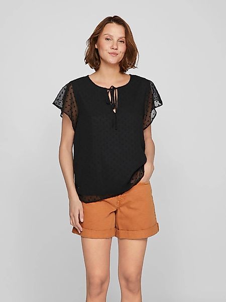 Vila Kurzarmshirt VIEDEE C/S V-NECK TOP günstig online kaufen