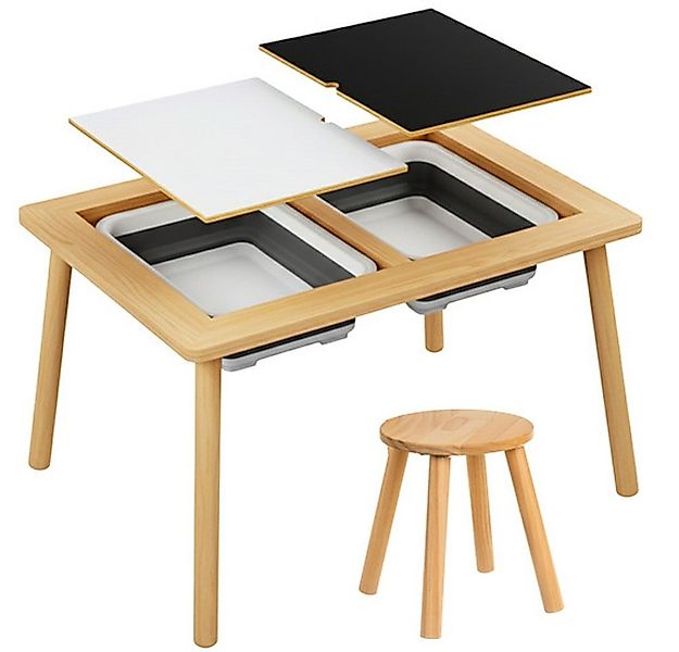 KRUZZEL Kindertisch Holz-Lerntisch Spieltisch (Spar-Set, Vielseitigkeit), D günstig online kaufen