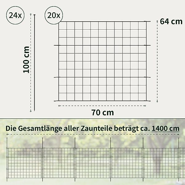 VERDOBA Zaun Teichzaun Gartenzaun Hundezaun - günstig online kaufen
